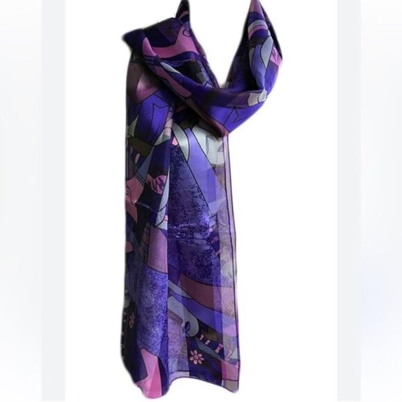 Vintage Retro Picasso Scarf 🧣Size 60”X14” - Picture 2 of 8